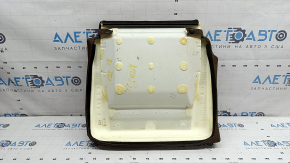 Rear seat cushion 3rd row left VW Atlas 21-23 brown leather, white stitching, perforation