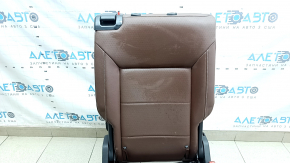 Backrest of the rear row of seats, 2nd row, right, VW Atlas 21-23, brown leather, white stitching, with frame, perforation