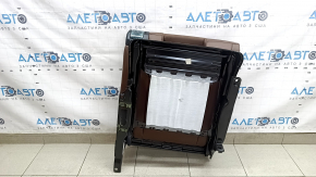 Backrest of the rear row of seats, 3rd row, right, VW Atlas 21-23, brown leather, white stitching, with frame, perforation