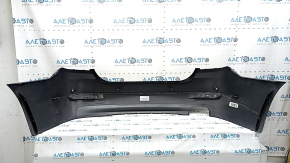 Rear bare bumper BMW 5 F10 14-16 for parking sensors, Luxury, blue, broken fasteners, scratches, dents