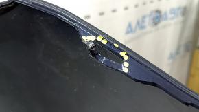 Rear bare bumper BMW 5 F10 14-16 for parking sensors, Luxury, blue, broken fasteners, scratches, dents