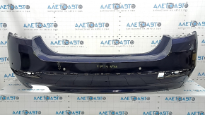 Rear bare bumper BMW 5 F10 14-16 for parking sensors, Luxury, blue, broken fasteners, scratches, dents