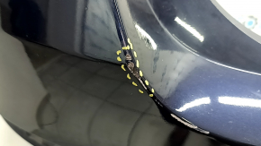 Rear bare bumper BMW 5 F10 14-16 for parking sensors, Luxury, blue, broken fasteners, scratches, dents