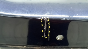 Rear bare bumper BMW 5 F10 14-16 for parking sensors, Luxury, blue, broken fasteners, scratches, dents