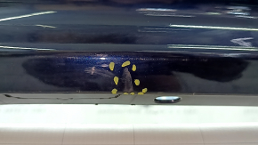 Rear bare bumper BMW 5 F10 14-16 for parking sensors, Luxury, blue, broken fasteners, scratches, dents