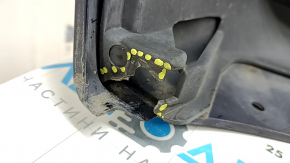 Bare front bumper BMW 5 F10 14-16 for parking sensors without cameras and headlight washers, blue, broken fasteners, scratches, non-standard holes