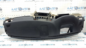 Torpedo front panel with AIRBAG BMW 5 F10 11-16 Nappa leather black and beige oyster, for projection, for cleaning