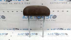 Headrest 2nd row central VW Atlas 21-23 brown leather, white stitching, dry-cleanable