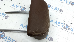Headrest 2nd row central VW Atlas 21-23 brown leather, white stitching, dry-cleanable