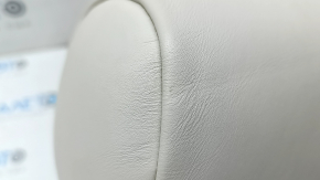 Headrest 2nd row left BMW 5 F10 14-16 Nappa leather Elfenbein Weiss, dented, scratched