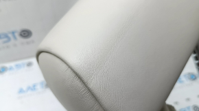 Headrest 2nd row left BMW 5 F10 14-16 Nappa leather Elfenbein Weiss, dented, scratched