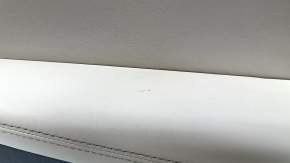 Door trim card front left BMW 5 F10 11-16 leather, insert and armrest leather Nappa Elfenbein Weiss, with backlight, molding brown wood Perlglanz Chrome, under memory, with handle, scratches, worn