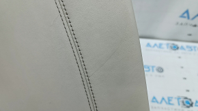 Side panel of the 2nd row of seats, left, BMW 5 F10 14-16, Nappa Elfenbein Weiss leather, dents, scratches, needs cleaning