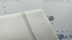 Side panel of the 2nd row of seats, left, BMW 5 F10 14-16, Nappa Elfenbein Weiss leather, dents, scratches, needs cleaning