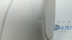 Side bolster of the 2nd row of seats, right BMW 5 F10 14-16, Nappa Elfenbein Weiss leather, dents, needs cleaning
