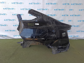 The quarter wing of the rear left Audi A5 F5 18-25 5D is sawn off, without a roll, black, dented