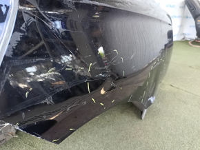 The quarter wing of the rear left Audi A5 F5 18-25 5D is sawn off, without a roll, black, dented