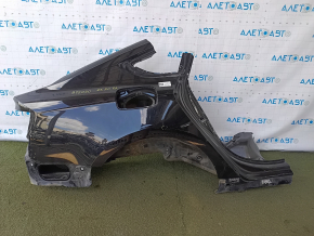 The quarter wing of the rear right Audi A5 F5 18-25 5D is sawn off, black, non-factory hole, pokes