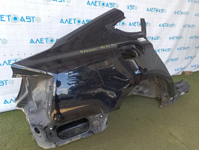 The quarter wing of the rear right Audi A5 F5 18-25 5D is sawn off, black, non-factory hole, pokes