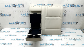 Left rear seat back BMW 5 F10 14-16 Nappa Elfenbein Weiss leather, with armrest, dents, scratches, needs cleaning