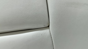 Left rear seat back BMW 5 F10 14-16 Nappa Elfenbein Weiss leather, with armrest, dents, scratches, needs cleaning