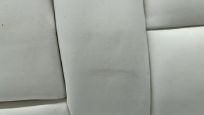 Left rear seat back BMW 5 F10 14-16 Nappa Elfenbein Weiss leather, with armrest, dents, scratches, needs cleaning