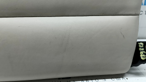 Left rear seat back BMW 5 F10 14-16 Nappa Elfenbein Weiss leather, with armrest, dents, scratches, needs cleaning