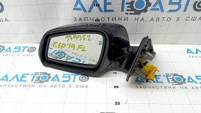 Left side mirror complete BMW 5 F10 14-16 5 pins, turn signal, heated, auto-dimming, Shadow-Line, blue, scratches