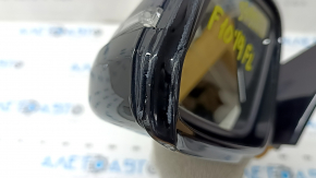 Left side mirror complete BMW 5 F10 14-16 5 pins, turn signal, heated, auto-dimming, Shadow-Line, blue, scratches