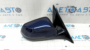 Right side mirror complete BMW 5 F10 14-16 5 pins, turn signal, heated, Shadow-Line, blue, scratches