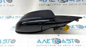 Right side mirror complete BMW 5 F10 14-16 5 pins, turn signal, heated, Shadow-Line, blue, scratches