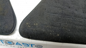 Set of floor mats, fabric, BMW 5 F10 14-16, black, SCHWARZ, for cleaning