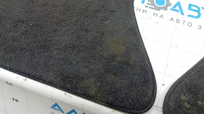 Set of floor mats, fabric, BMW 5 F10 14-16, black, SCHWARZ, for cleaning