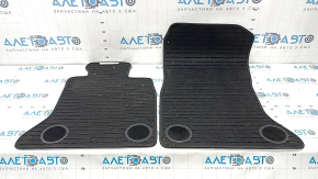 Set of floor mats, fabric, BMW 5 F10 14-16, black, SCHWARZ, for cleaning