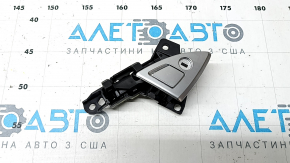 BMW 5 F10 11-16 center console armrest lock with cover and cylinder, chrome, broken cover fasteners