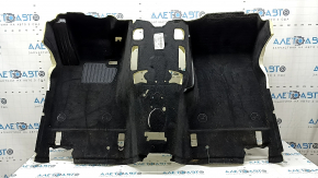 Front floor covering for BMW 5 F10 14-16, black, with footrest, dry cleanable
