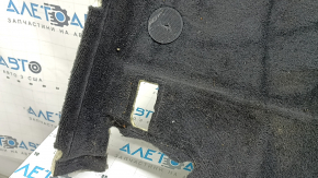 Front floor covering for BMW 5 F10 14-16, black, with footrest, dry cleanable