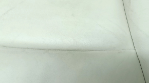 BMW 5 F10 14-16 driver's seat cushion upholstery, Nappa Elfenbein Weiss leather, heated, dry cleanable, dented, cracked, scratches