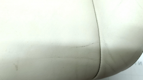 BMW 5 F10 14-16 driver's seat cushion upholstery, Nappa Elfenbein Weiss leather, heated, dry cleanable, dented, cracked, scratches