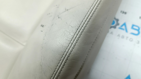 BMW 5 F10 14-16 driver's seat backrest upholstery, Nappa Elfenbein Weiss leather, heated, dry cleanable, cracked