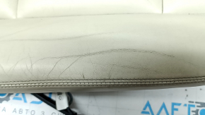 BMW 5 F10 14-16 passenger seat cushion upholstery, Nappa Elfenbein Weiss leather, heated, dry cleanable, cracked