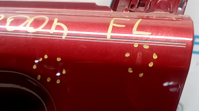 Bare front left door Lexus ES300h ES350 13-15 red 3R1, painted 0.2-0.3 mm, dented, chips