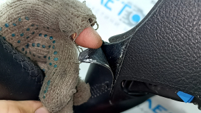 Bare steering wheel BMW 5 F10 11-16 black leather Sport under the petals, scratches, leather peeled off