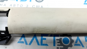 Rear seat trim, 2nd row, BMW 5 F10 11-16, Nappa Elfenbein Weiss leather, needs cleaning, dented, broken trim