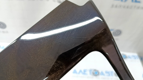 Upper center console trim for BMW 5 F10 11-16 automatic transmission, ash wood, braun, no trim, scratches