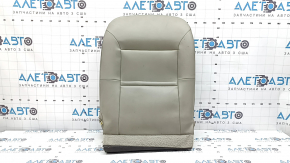 Ford C-max MK2 13-18 driver's seat back upholstery, grey leather, heated, wrinkled, cracked leather