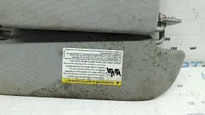 Right visor Audi Q7 17-24 gray, without hook, dry cleanable, scratches