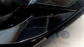 Left front headlight assembly Honda CRV 23-26 LED with chrome molding, broken mount, abrasions, scratches