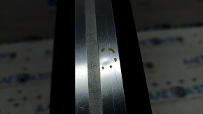 Front left outer door sill trim for Audi Q7 16-26, black with chrome, scratches, mark on chrome