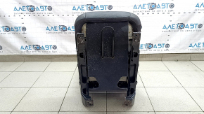 Rear row of seats, 2nd row, central, Audi Q7 16-19, black leather, with belt, with armrest, corrosion, cup holder does not open, leather is dented
